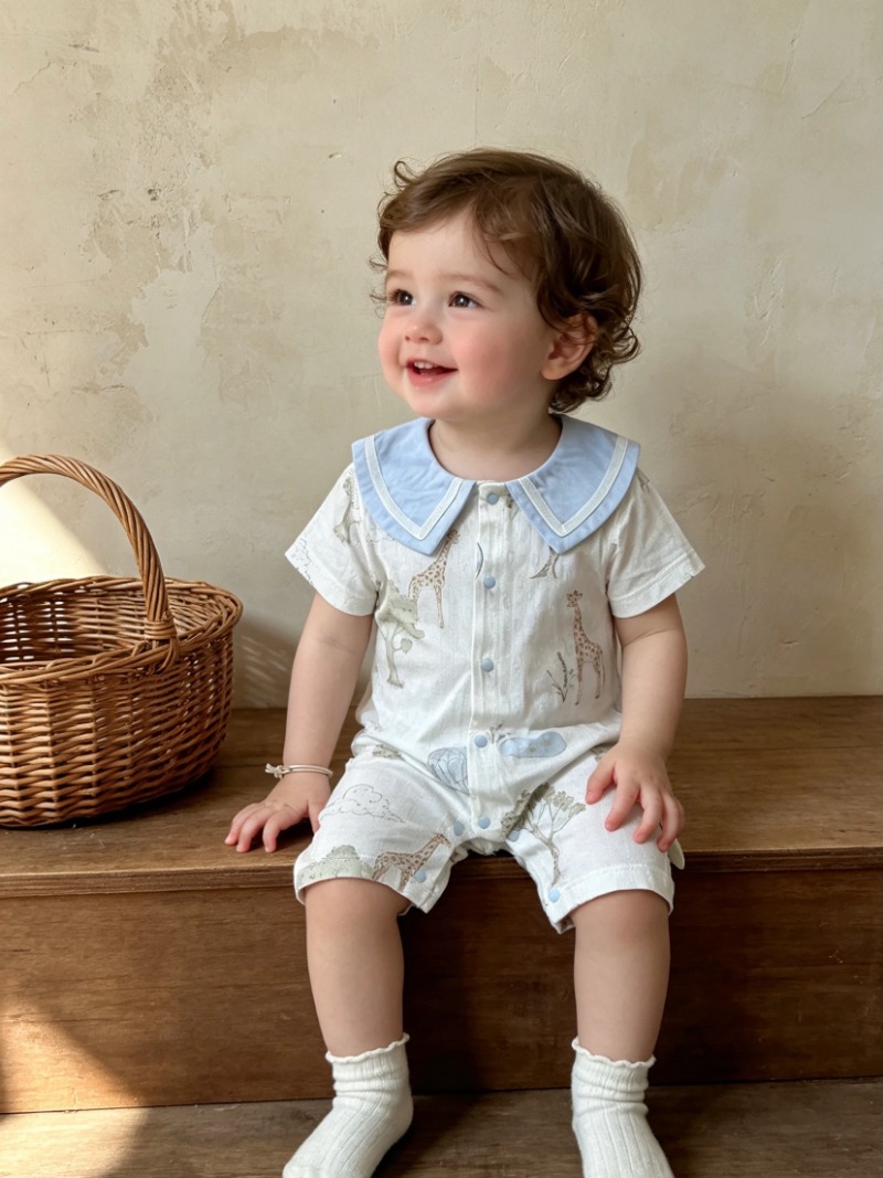 Bamboo Bodysuit Baby - Giraffe Baby Clothes Newborn Summer Thin