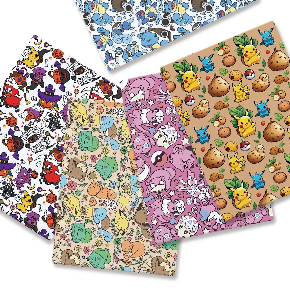 Baby Clothing Sewing - Pokemon Cartoon Fabric140*50cm Handmade Sewing Patchwork