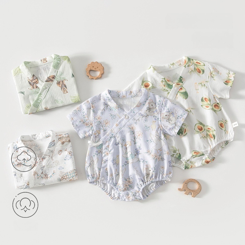 Bamboo Bodysuit Baby - Newborn Baby Bodysuit Summer Soft Bamboo