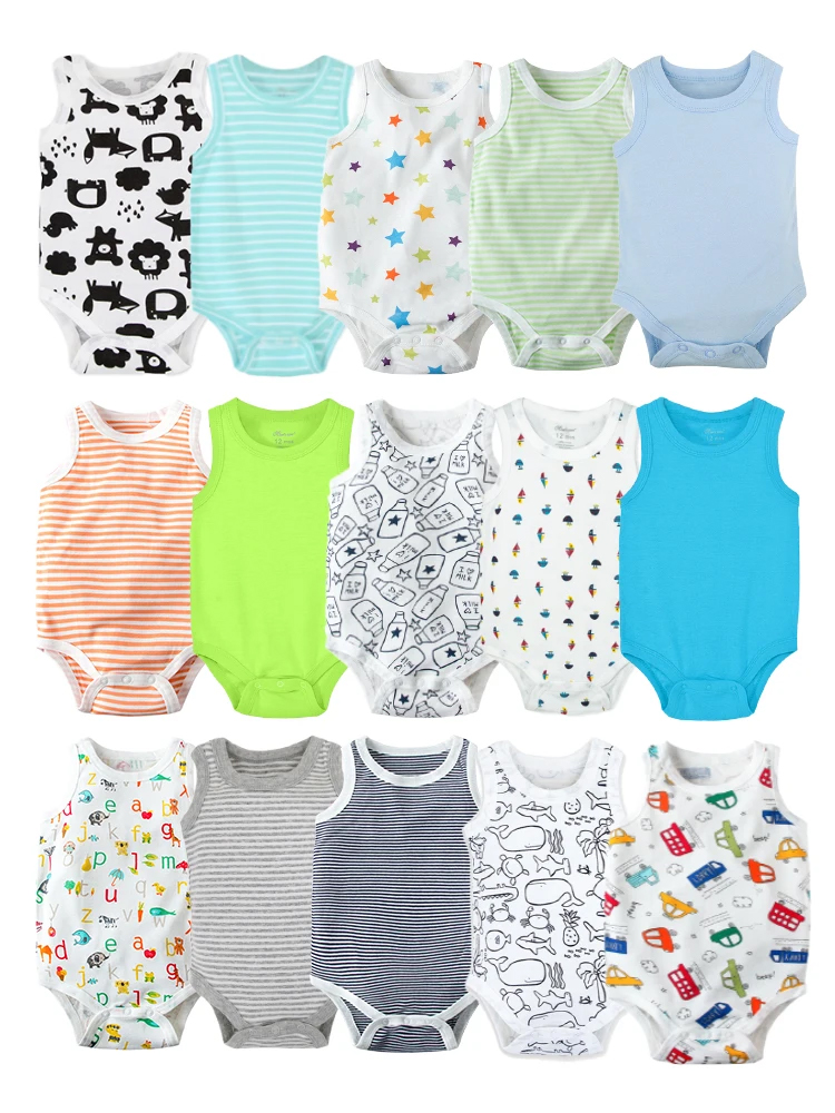 Bamboo Bodysuit Baby - 3pcs Random Baby Summer Triangle Jumpsuit