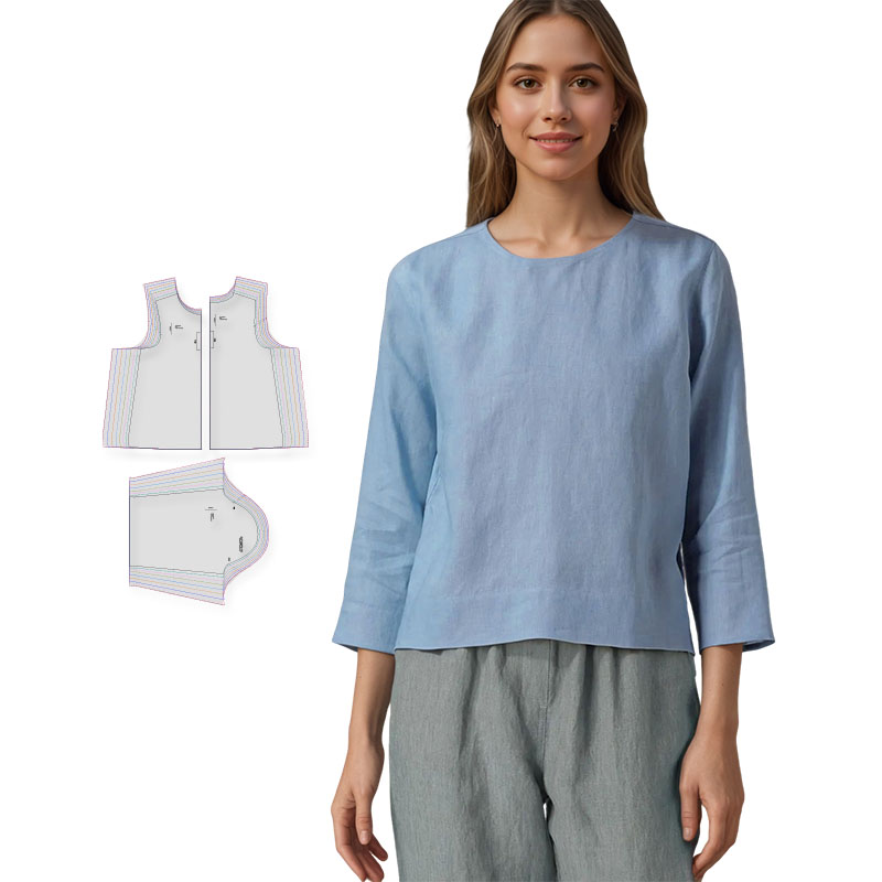 Baby Clothing Patterns - Sewing patterns for women's Linen Blouse