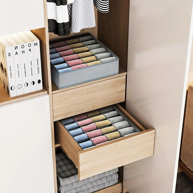 1pc Fabric Storage Box with 24 - Baby Clothing Storage ulasan dan harga