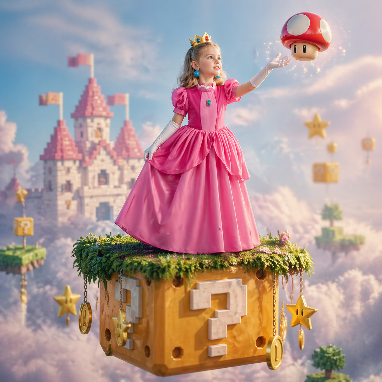 Princess Peach Style Dress Up  - Baby Clothing Patterns ulasan dan harga
