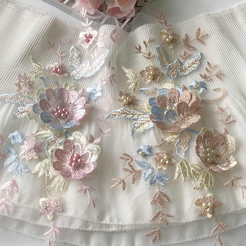 1Pcs Lace Patch Mesh Net Embro - Baby Clothing Sewing ulasan dan harga