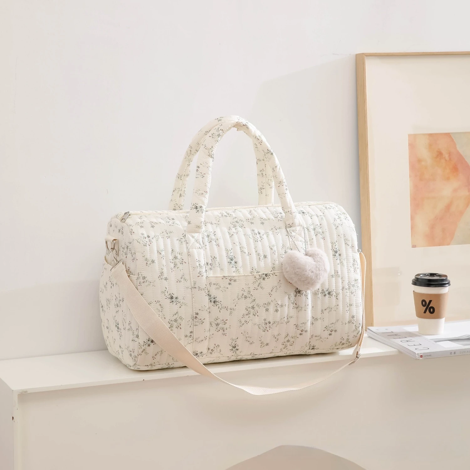 Embroidery Floral Mommy Bag La - Baby Clothing Hamper ulasan dan harga