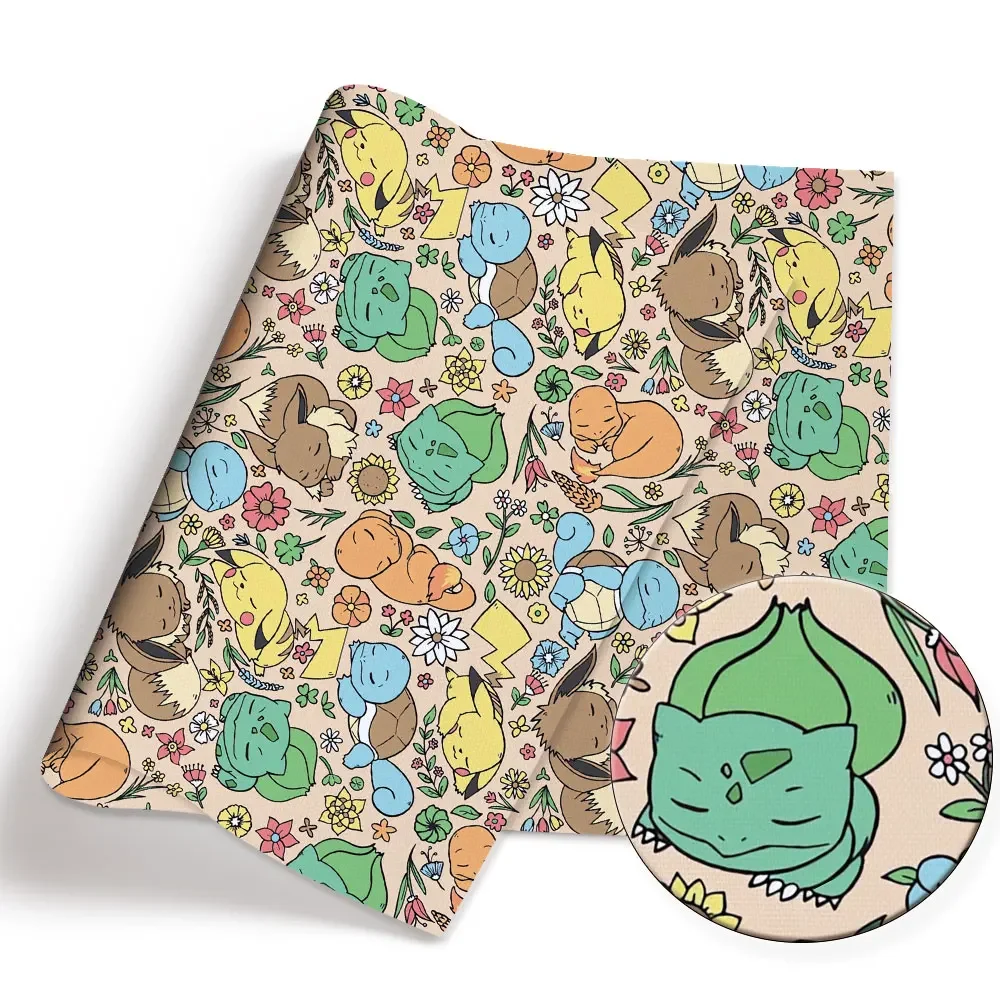 Pokemon Cartoon Fabric140*50cm - Baby Clothing Sewing ulasan dan harga