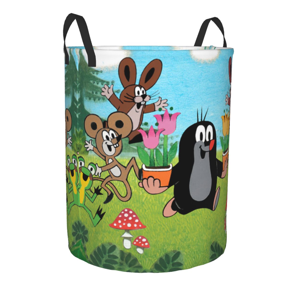 Happy Mole Laundry Basket Coll - Baby Clothing Hamper ulasan dan harga
