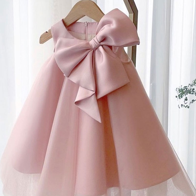 Summer Big Bow Baby Girl Dress - Baby Clothing Accessories ulasan dan harga