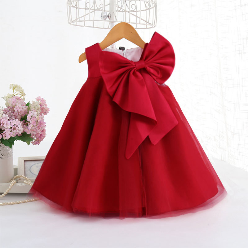 Summer Big Bow Baby Girl Dress - Baby Clothing Accessories ulasan dan harga