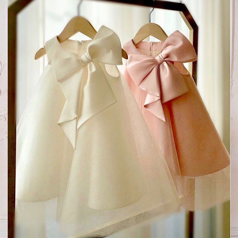 Summer Big Bow Baby Girl Dress - Baby Clothing Accessories ulasan dan harga