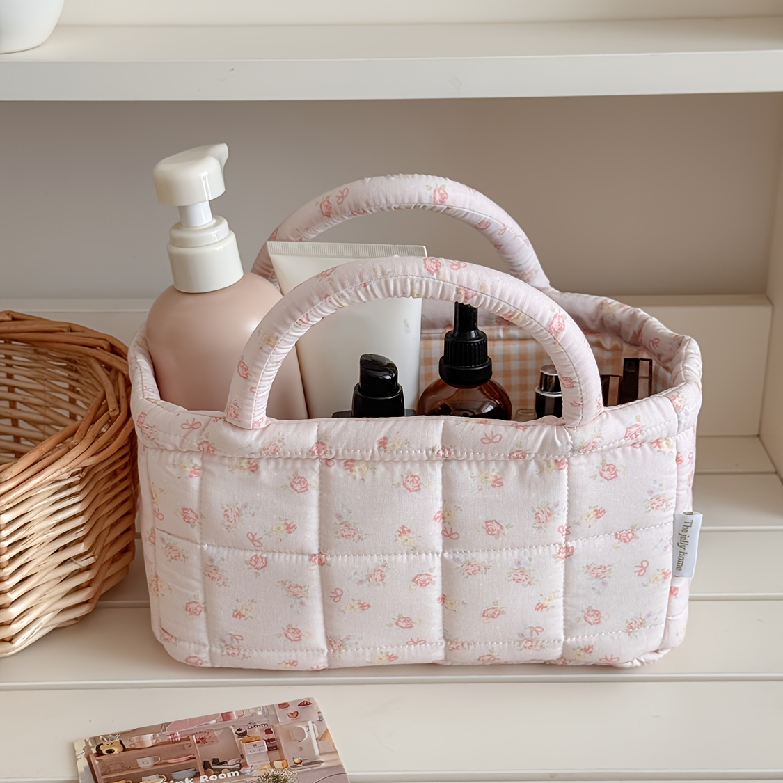 Floral Quilted Storage Basket  - Baby Clothing Basket ulasan dan harga