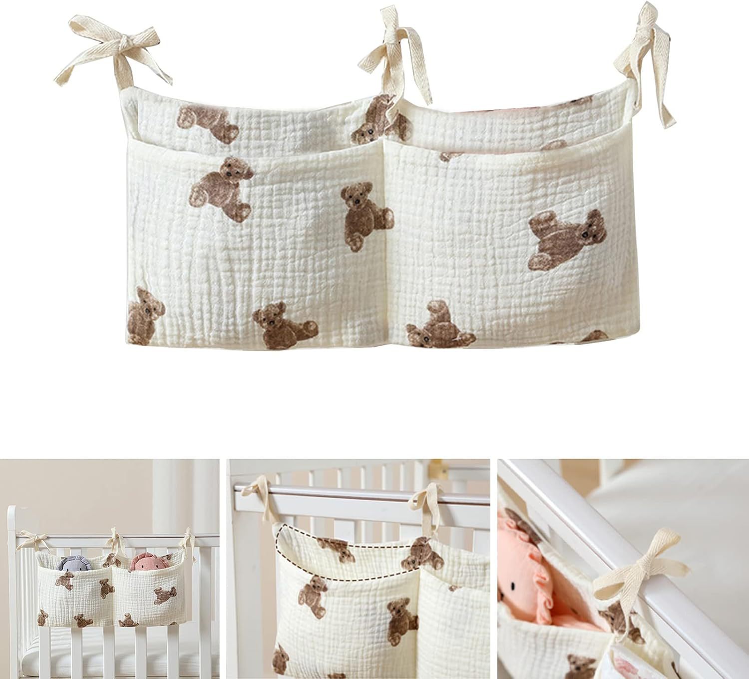 Baby Crib Organizer Cot Caddy  - Baby Clothing Hamper ulasan dan harga