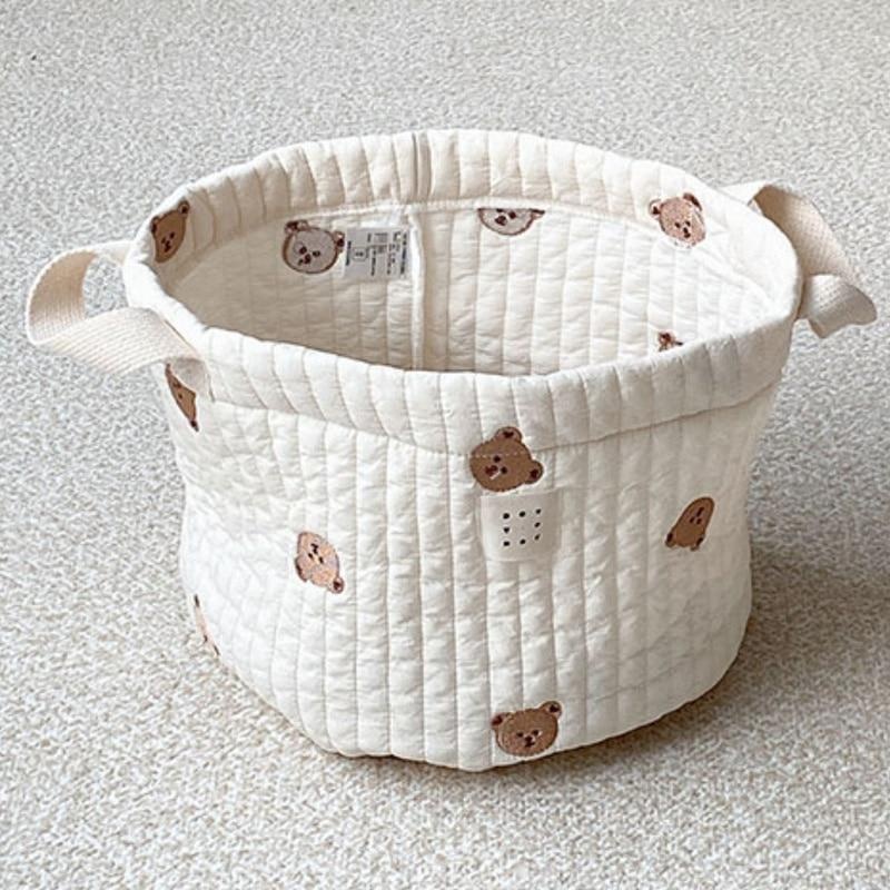 Cute Bear Embroidery Diaper Ba - Baby Clothing Basket ulasan dan harga
