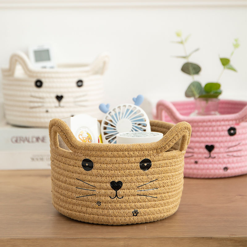 Cute Storage Baskets Cotton Wo - Baby Clothing Basket ulasan dan harga
