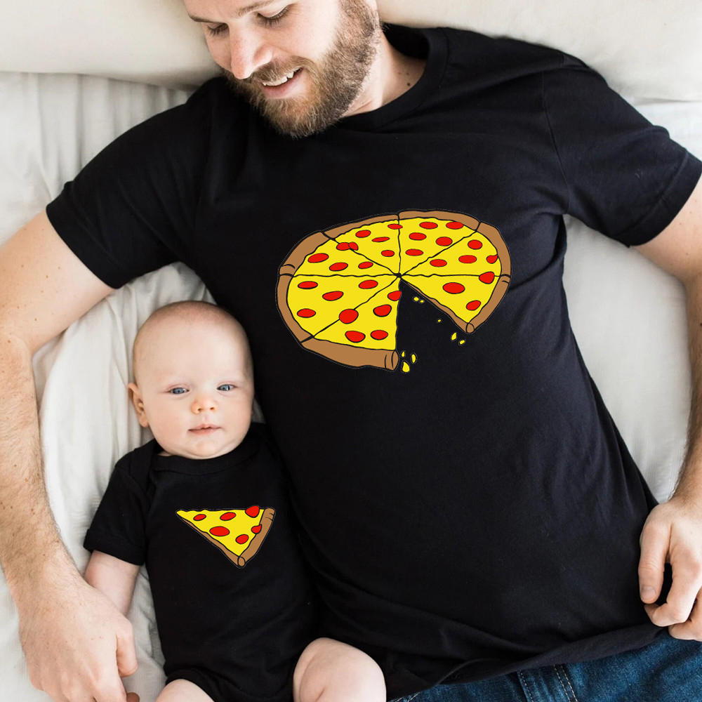 Funny Pizza Print Father Mothe - Baby Clothing Patterns ulasan dan harga