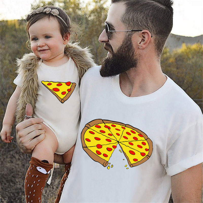 Funny Pizza Print Father Mothe - Baby Clothing Patterns ulasan dan harga