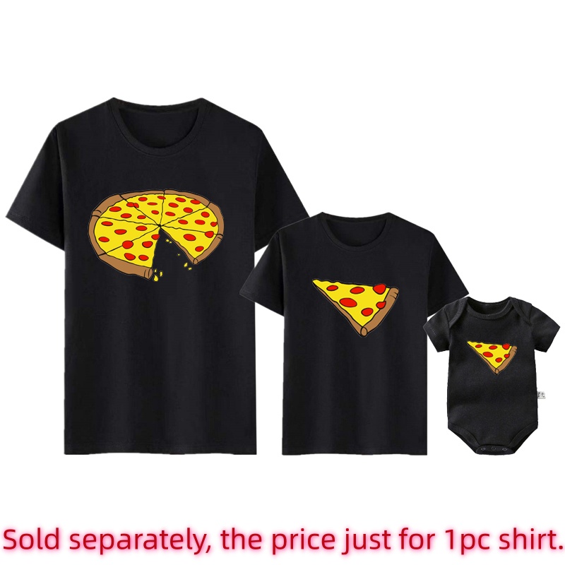 Funny Pizza Print Father Mothe - Baby Clothing Patterns ulasan dan harga
