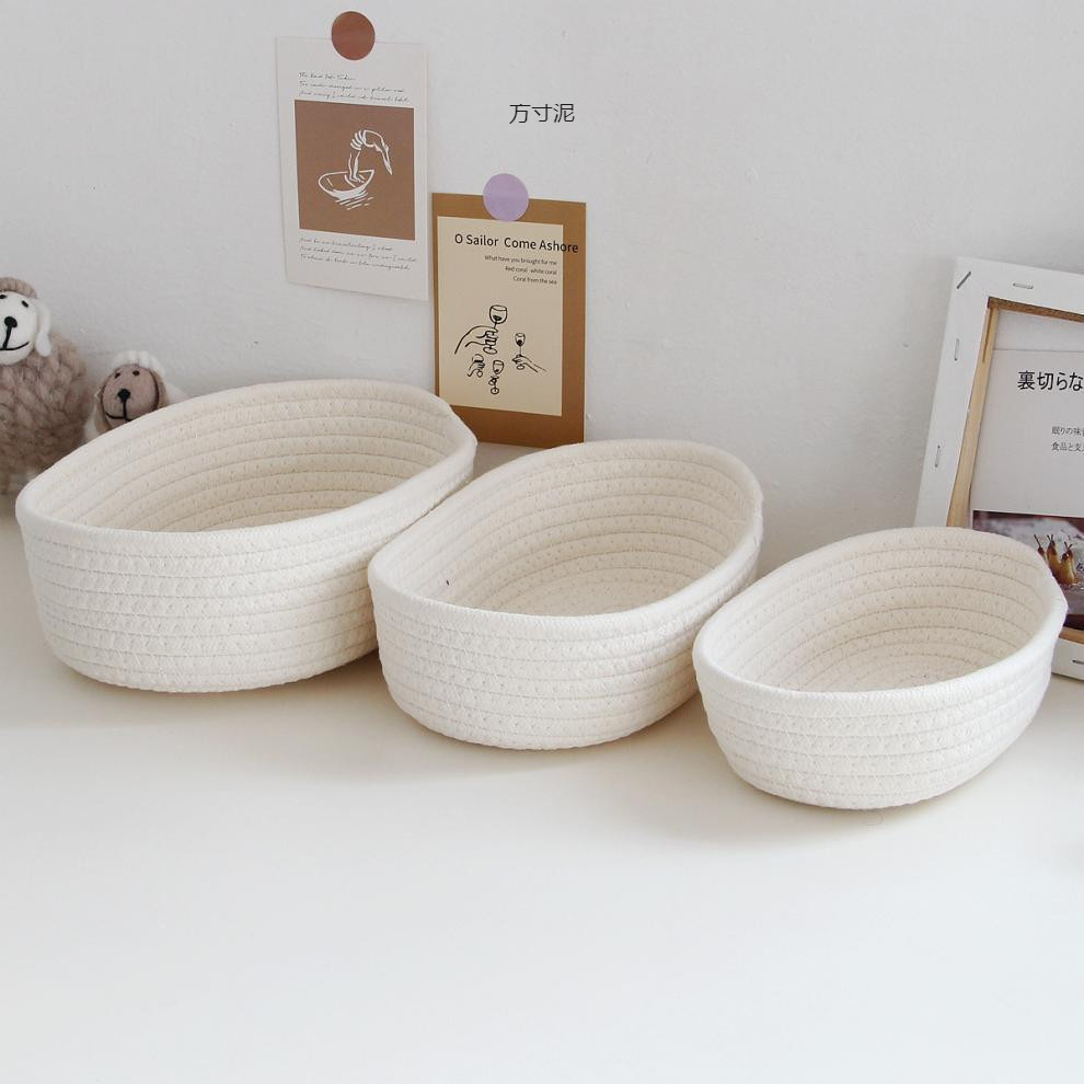 Nordic Cotton Rope Woven Stora - Baby Clothing Basket ulasan dan harga
