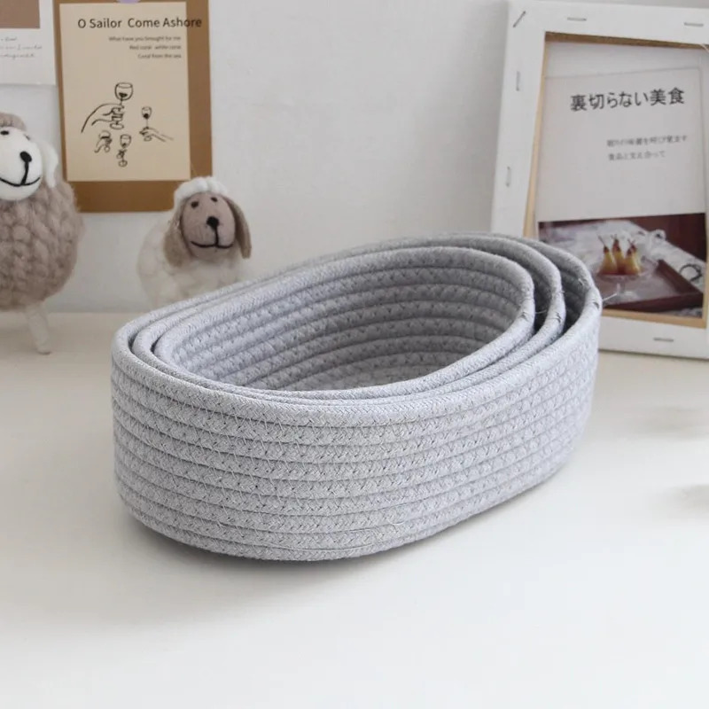 Nordic Cotton Rope Woven Stora - Baby Clothing Basket ulasan dan harga