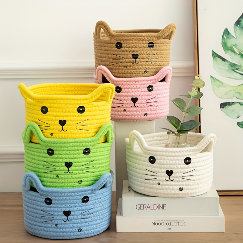 Cat Basket Storage Woven Baske - Baby Clothing Basket ulasan dan harga