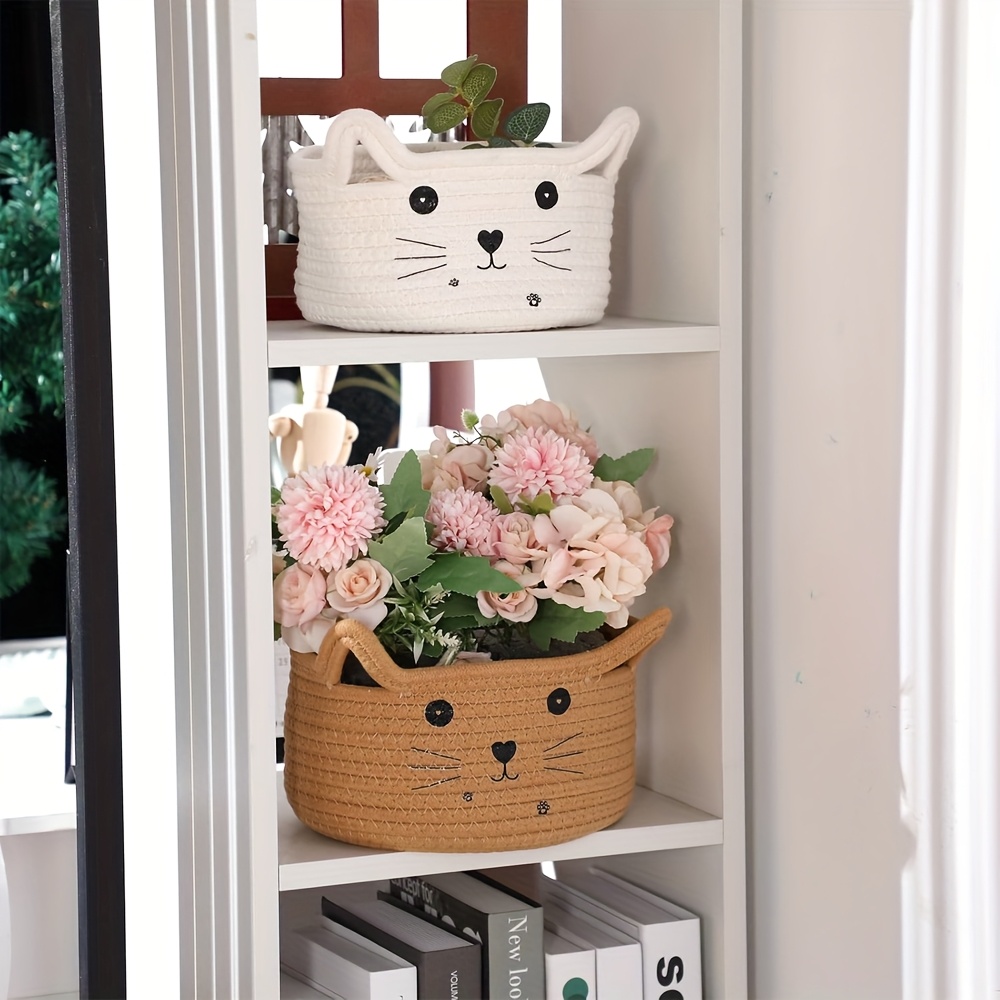 Cat Basket Storage Woven Baske - Baby Clothing Basket ulasan dan harga