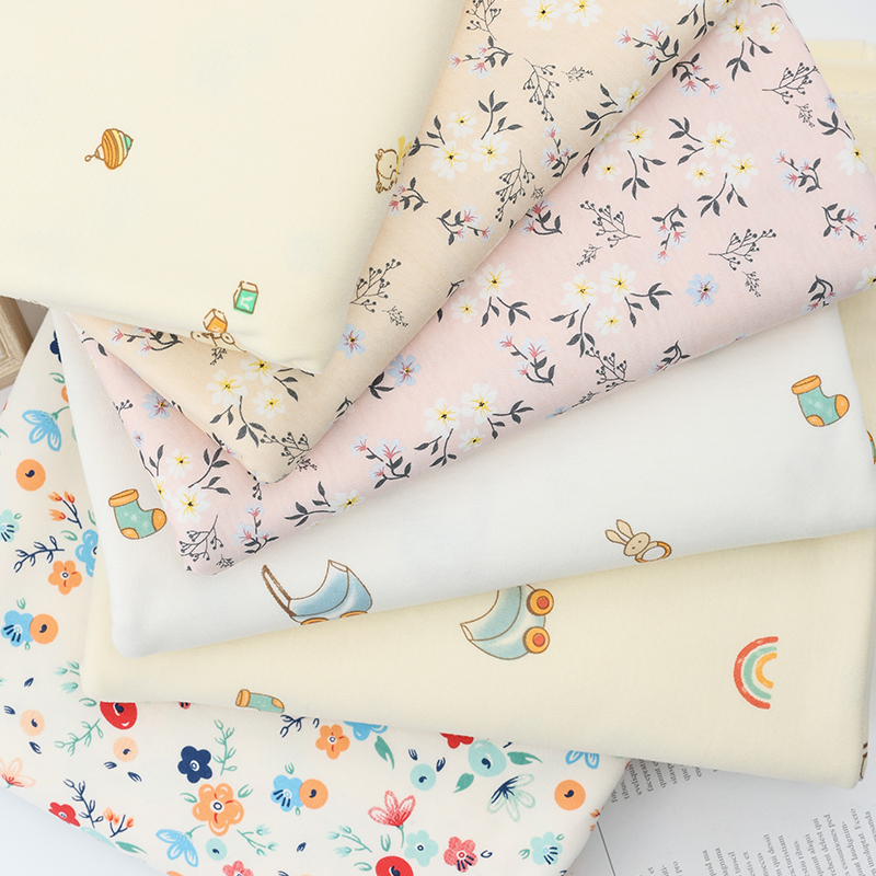 Thick Elastic Pure Cotton Prin - Baby Clothing Sewing ulasan dan harga