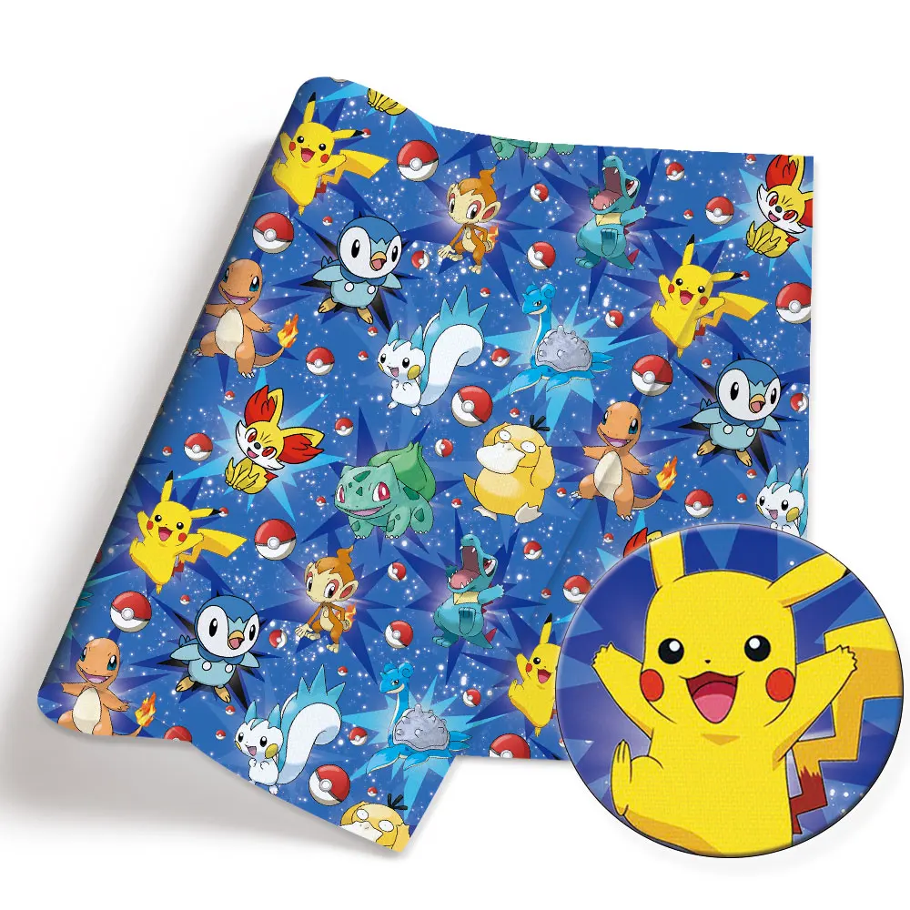 Pokemon Cartoon Fabric140*50cm - Baby Clothing Sewing ulasan dan harga