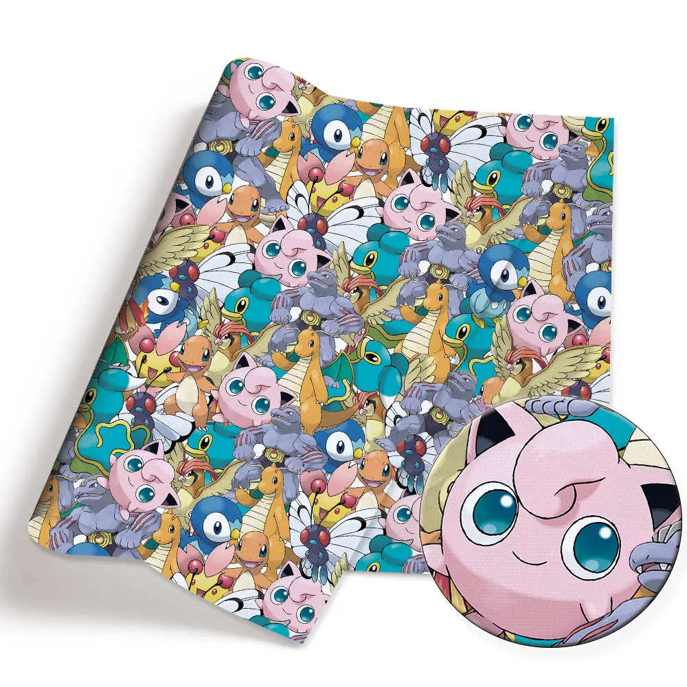 Pokemon Cartoon Fabric140*50cm - Baby Clothing Sewing ulasan dan harga