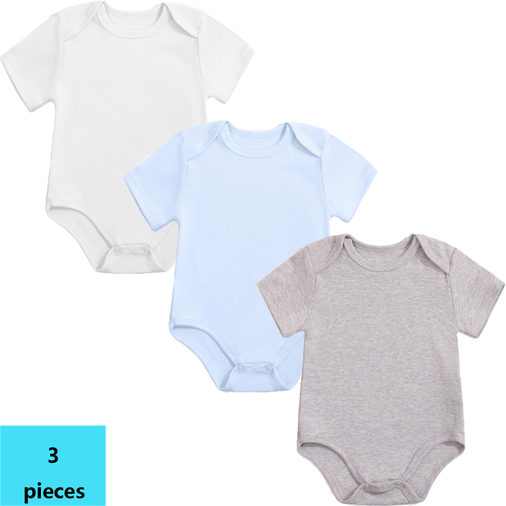 3PCS 3M-24M Short Sleeve Cotto - Bamboo Bodysuit Baby ulasan dan harga