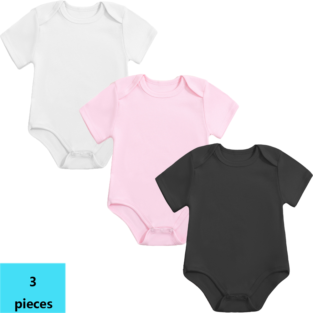 3PCS 3M-24M Short Sleeve Cotto - Bamboo Bodysuit Baby ulasan dan harga