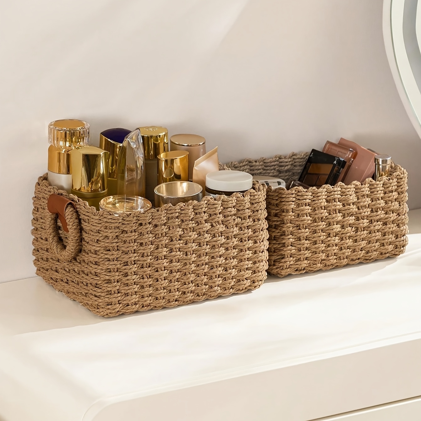 Woven Cosmetics Storage Basket - Baby Clothing Basket ulasan dan harga