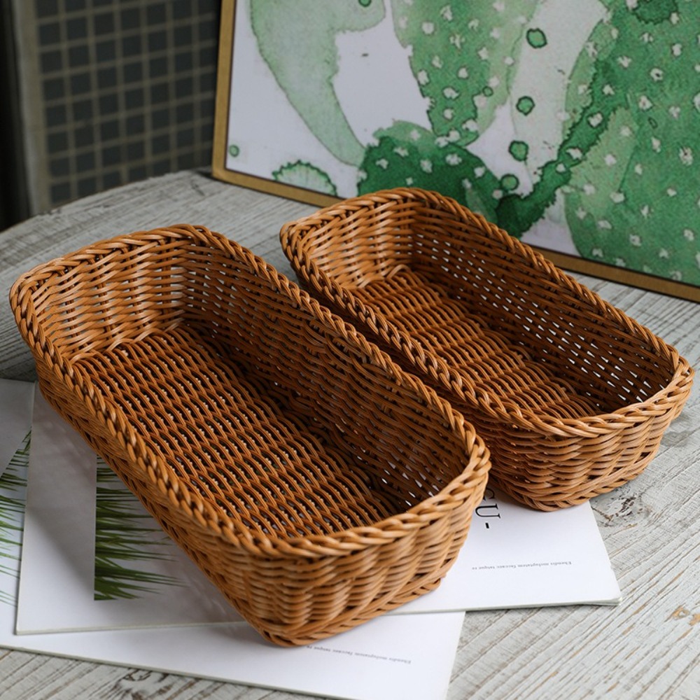 Imitation Rattan Storage Baske - Baby Clothing Basket ulasan dan harga