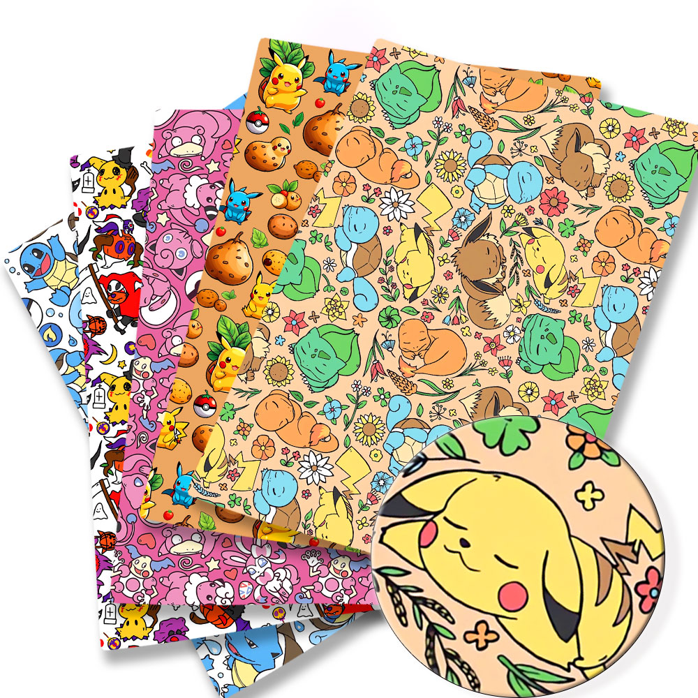 Pokemon Cartoon Fabric140*50cm - Baby Clothing Sewing ulasan dan harga
