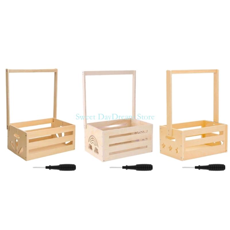 Y88C Wooden Baby Showers Gift  - Baby Clothing Basket ulasan dan harga