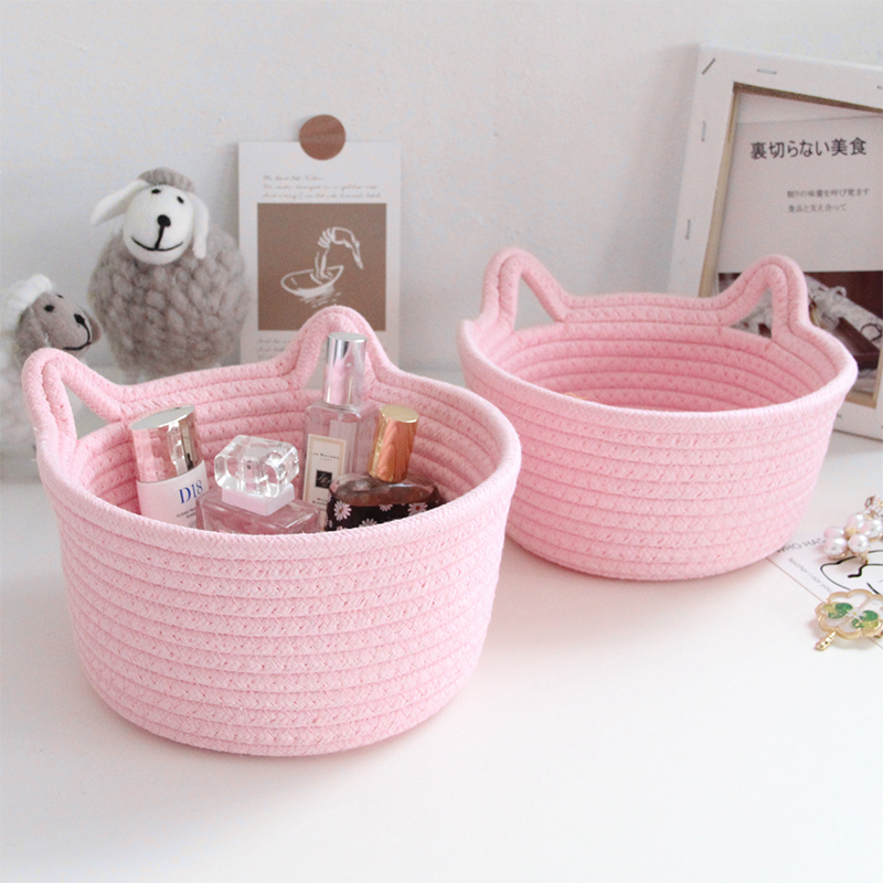 Cotton Cat Ear Shape Desktop S - Baby Clothing Basket ulasan dan harga